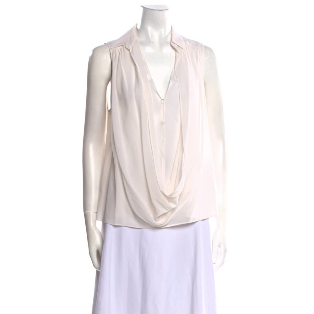Alice + Olivia Silk Cowl Neck Blouse